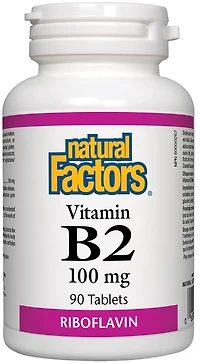 NATURAL FACTORS Vitamin B2 (Riboflavin) (100mg - 90 tabs)