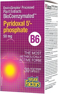 NATURAL FACTORS Biocoenzymated P5P-B6 (50 mg - 30 veg caps)