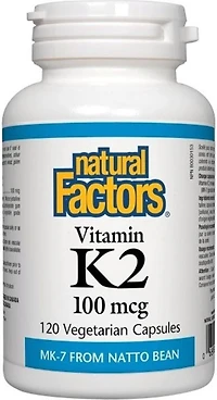 NATURAL FACTORS Vitamin K2 (100 mcg - 120 veg caps)
