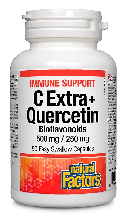 NATURAL FACTORS C Extra + Quercetin (500 mg / 250 mg - 90 veg caps)