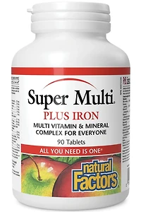 NATURAL FACTORS Super Multi Plus Iron ( tabs