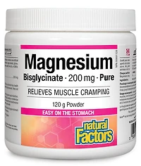 NATURAL FACTORS Magnesium Bisglycinate (200 mg - 120 gr)