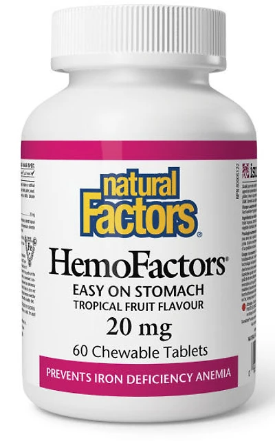NATURAL FACTORS HemoFactors (20 mg - 60 chew tabs)