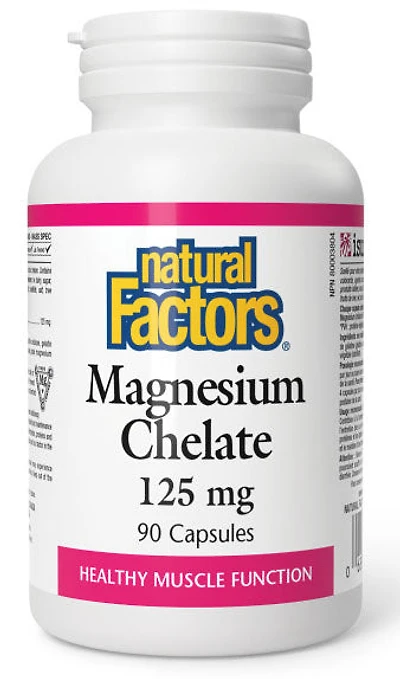 NATURAL FACTORS Magnesium Chelate (125 mg - 90 caps)