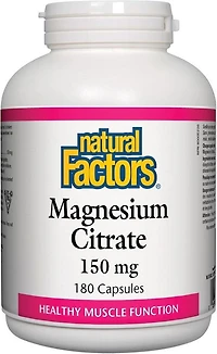 NATURAL FACTORS Magnesium Citrate (150 mg - 180 caps)