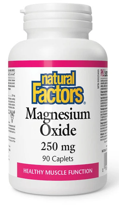 NATURAL FACTORS Magnesium Oxide (250 mg - 90 caps)