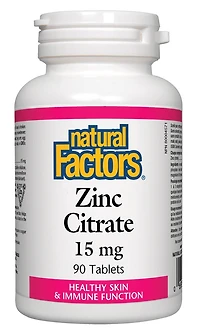 NATURAL FACTORS Zinc Citrate (15 mg - 90 caps)