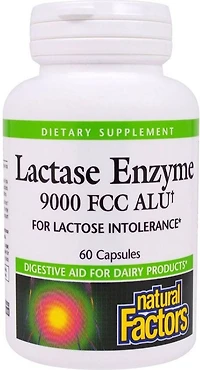 NATURAL FACTORS Lactase Enzyme (60 caps)