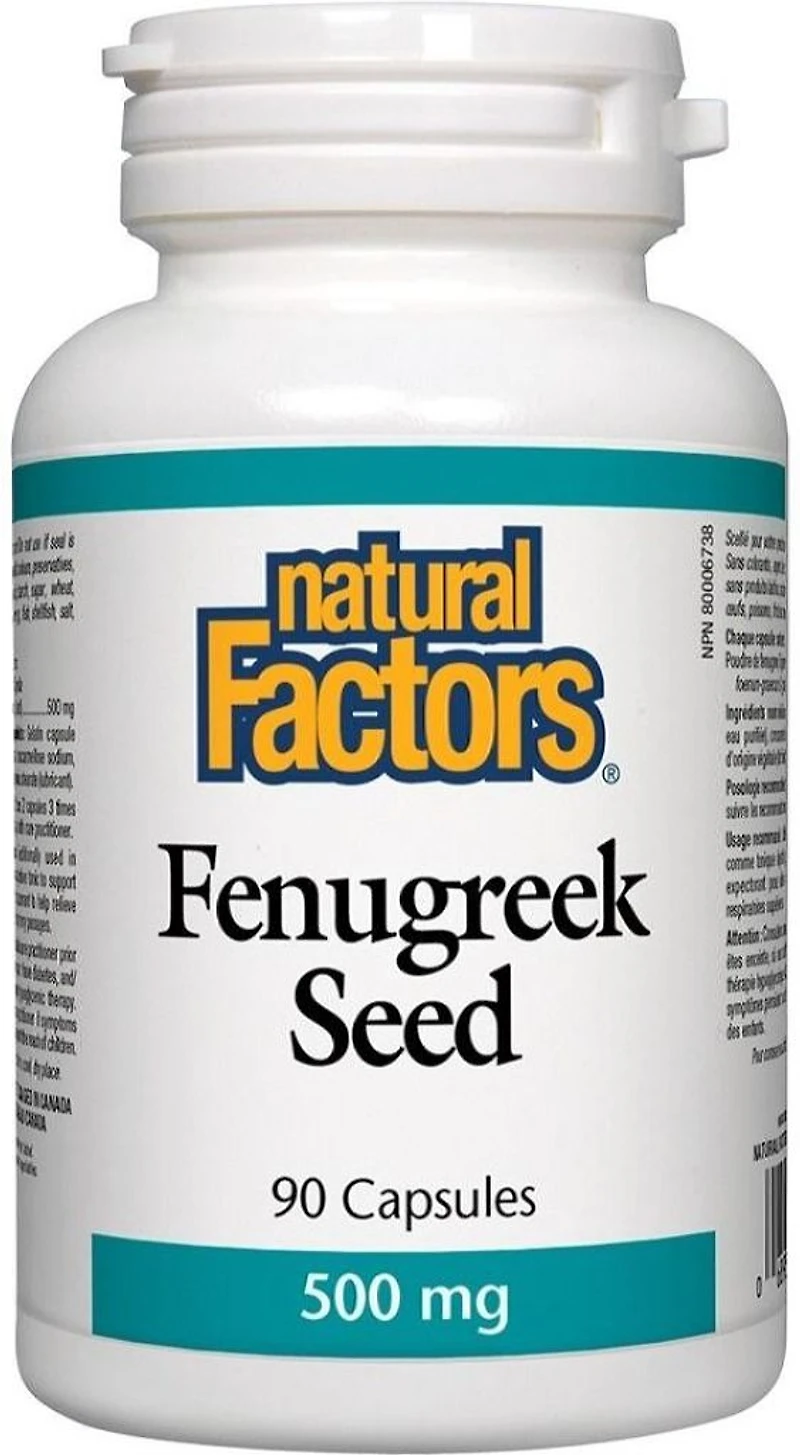 NATURAL FACTORS Fenugreek (500 mg - 90 caps)