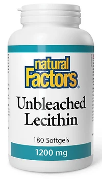 NATURAL FACTORS Unbleached Lecithin (1200 mg - 180 sgels)