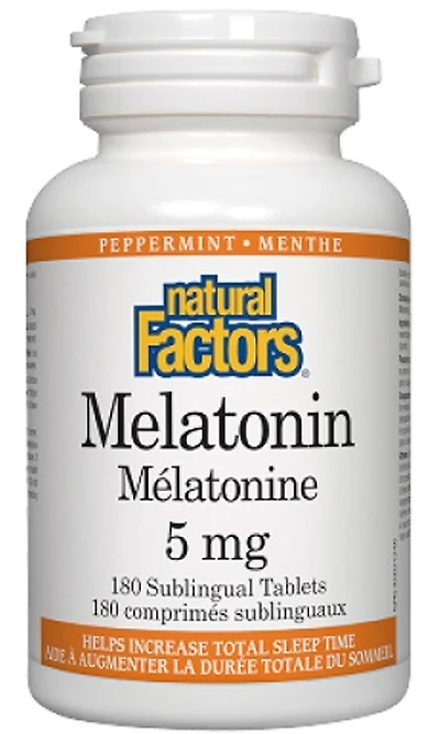 NATURAL FACTORS Melatonin (5 mg - 180 sub tabs)