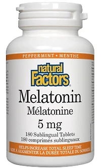 NATURAL FACTORS Melatonin (5 mg - 180 sub tabs)