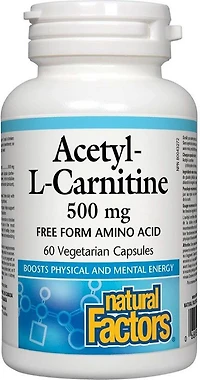 NATURAL FACTORS Acetyl - L - Carnitine (500mg - 60 veg caps)