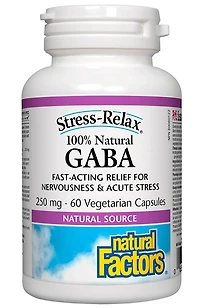 NATURAL FACTORS STRESS RELAX Gaba (250 mg - 60 v-caps)