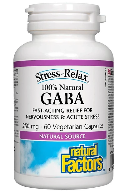 NATURAL FACTORS STRESS RELAX Gaba (250 mg - 60 v-caps)