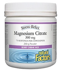 NATURAL FACTORS Magnesium Citrate (Berry - 250 gr)