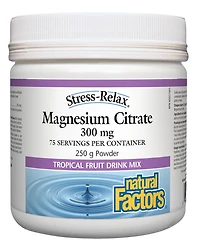 NATURAL FACTORS Magnesium Citrate (Tropical Fruit - 250 gr)