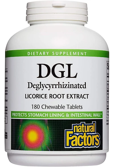 NATURAL FACTORS DGL Licorice Root (400 mg - 180 chews)