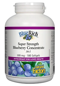 BlueRich Super Strength Blueberry Concentrate (500 mg - 180 caps)