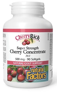 NATURAL FACTORS Super Strength Cherry Concentrate (500 mg - 90 sgels)
