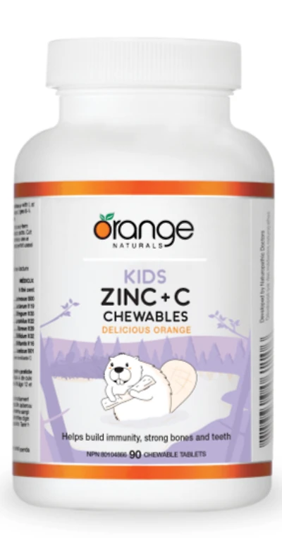 ORANGE NATURALS Kids Zinc + C (Delicious Orange - 90 tablets)