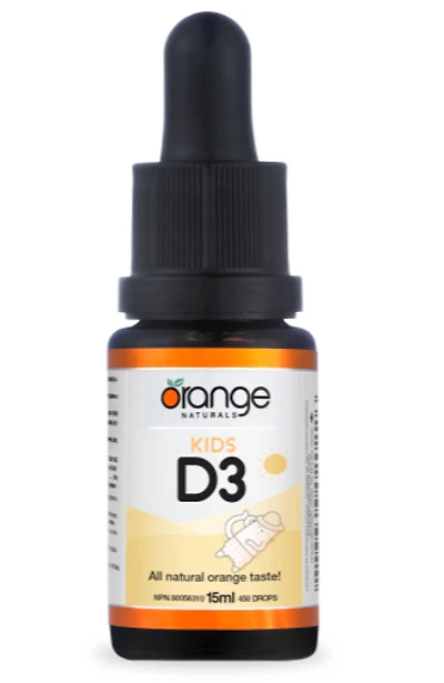 ORANGE NATURALS Kids D3 Drops (400 IU - Orange - 15 ml)