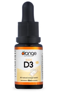 ORANGE NATURALS Kids D3 Drops (400 IU - Orange - 15 ml)