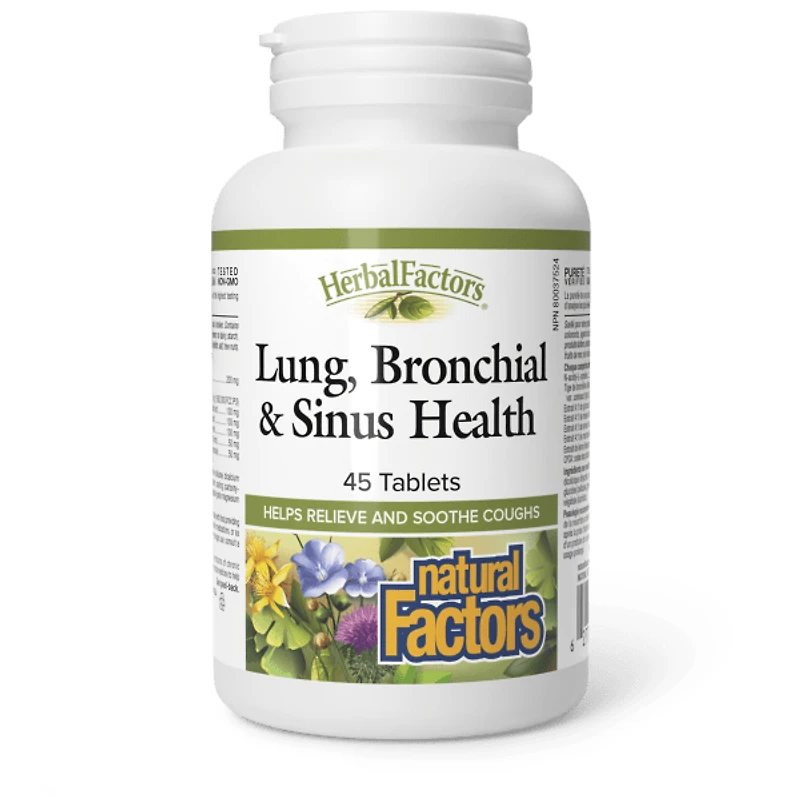 HerbalFactors - Lung, Bronchial & Sinus Health (45 tabs)