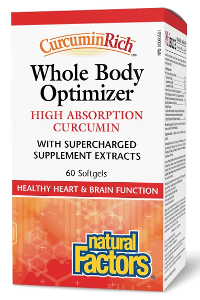 NATURAL FACTORS CurcuminRich Whole Body Optimizer (60 sgels)