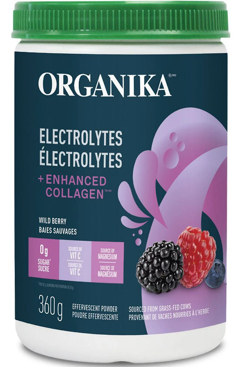 ORGANIKA Electrolytes + Enhanced Collagen (Wild Berry - 360 gr)