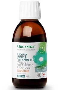ORGANIKA Liquid Zinc & Vitamin C (Orange - 300 ml)