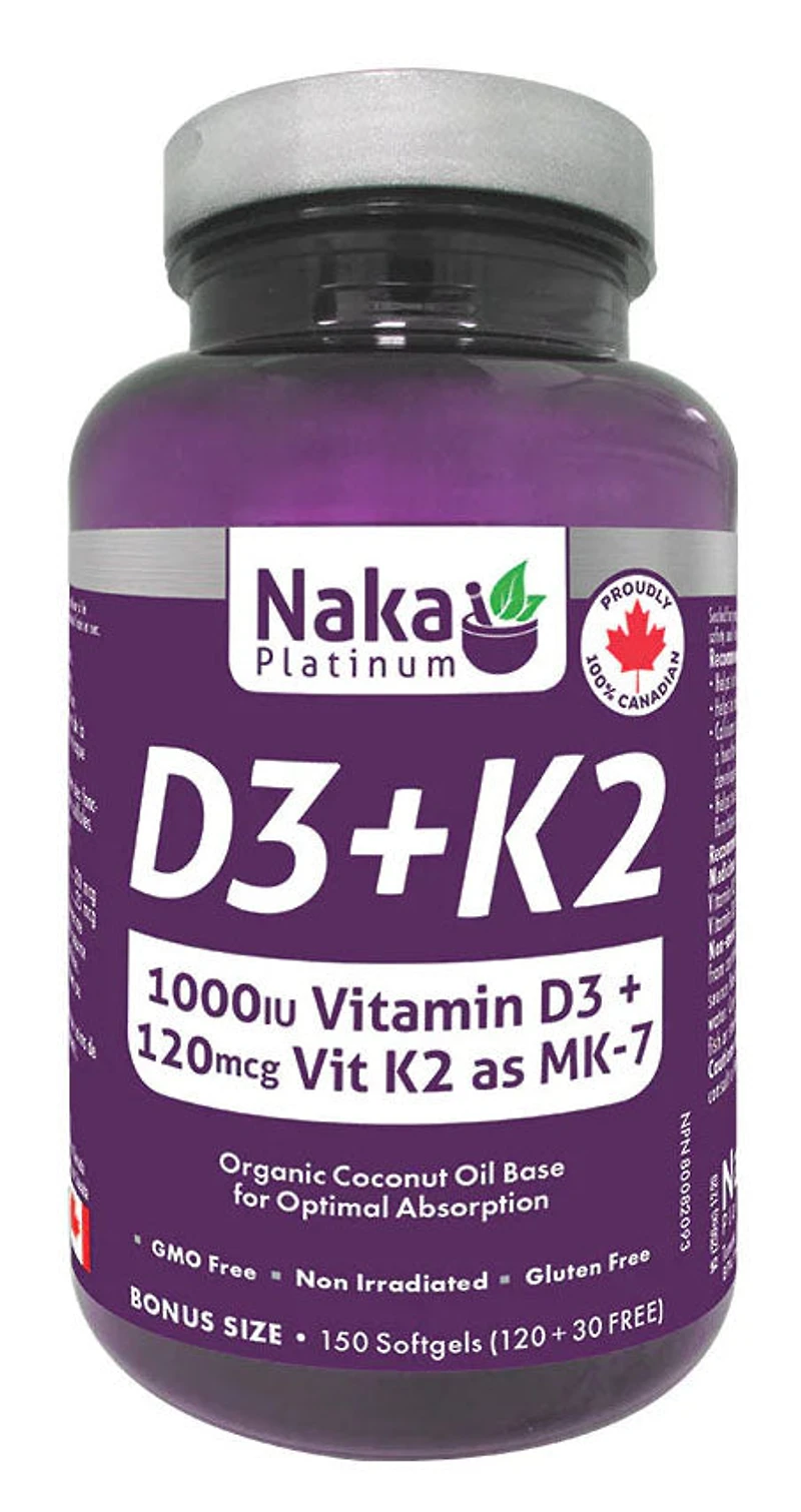 NAKA PLATINUM D3 + K2 (150 sgels)
