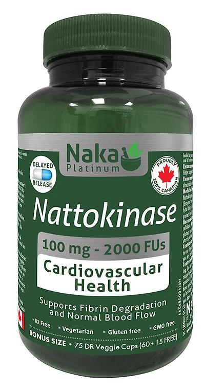 NAKA Platinum Nattokinase (100 mg - 75 veg caps)
