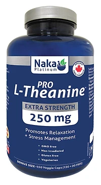 NAKA PLATINUM Pro L-Theanine (250 mg - 75 veg caps)
