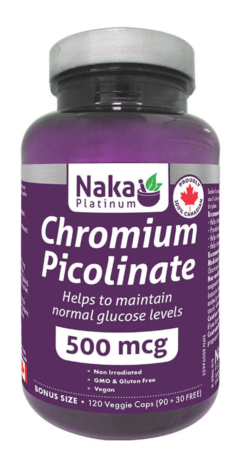 NAKA PLATINUM Chromium Picolinate (500 mg - 120 veg caps)