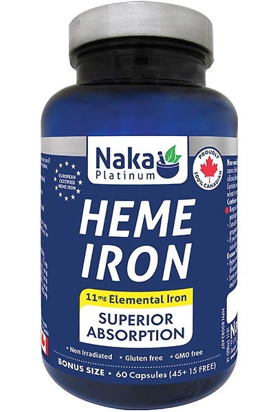 NAKA Platinum Heme Iron (60 caps)