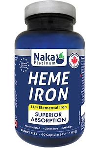 NAKA Platinum Heme Iron (60 caps)