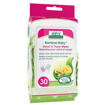 ALEVA NATURALS Bamboo Baby Hand n Face Wipes (12x 30 pk)