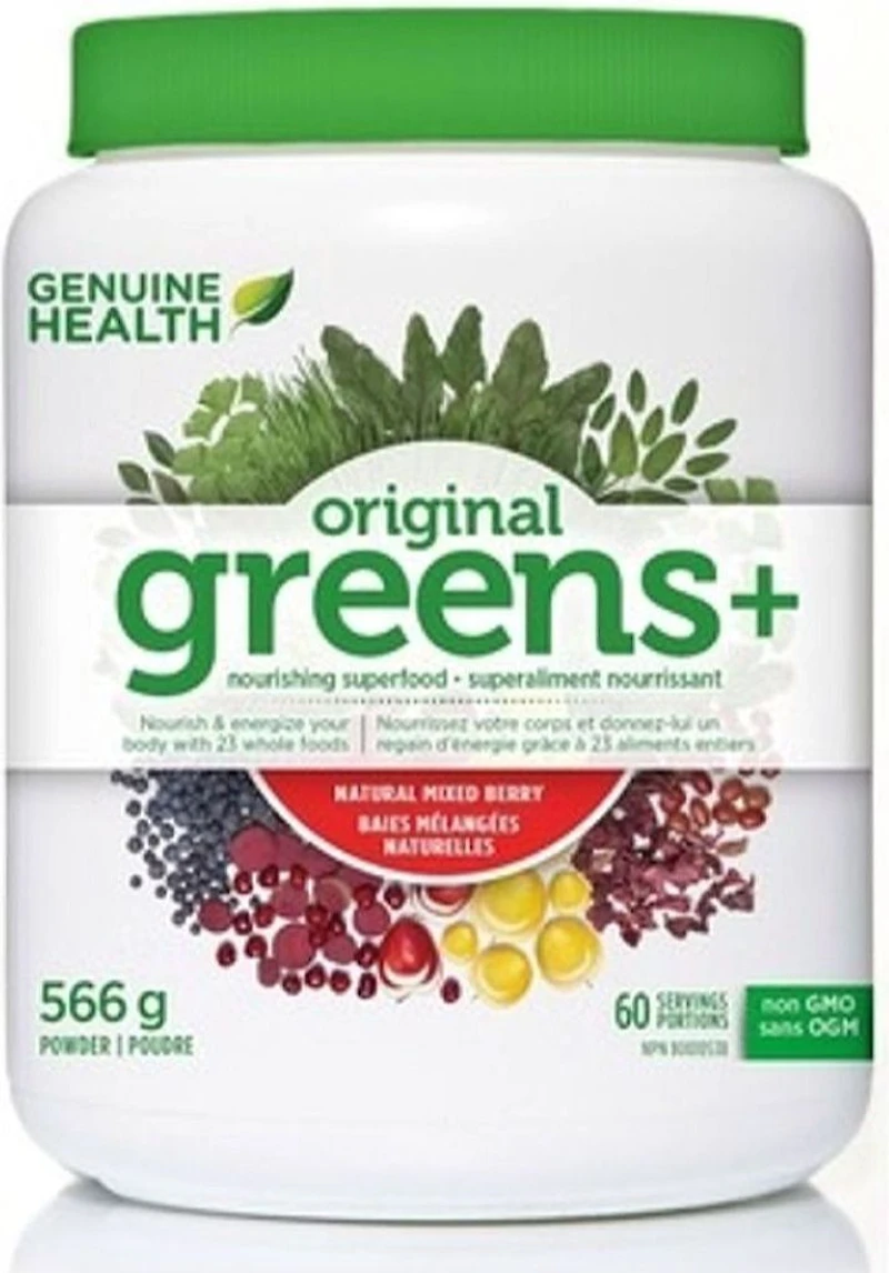 GENUINE HEALTH Greens+ Original (Mixed Berry - 60 Servings)