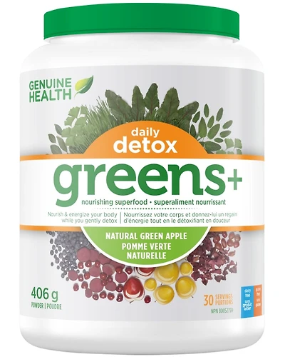 GENUINE HEALTH Greens+ Daily Detox (Green Apple 406 g)