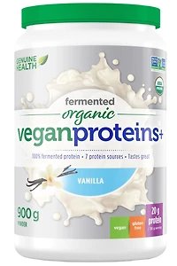 GENUINE HEALTH Fermented Organic Vegan Proteins+ (Vanilla - 900 gr)