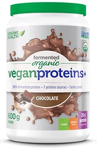 GENUINE HEALTH Fermented Organic Vegan Protein (Chocolate - 600 g)
