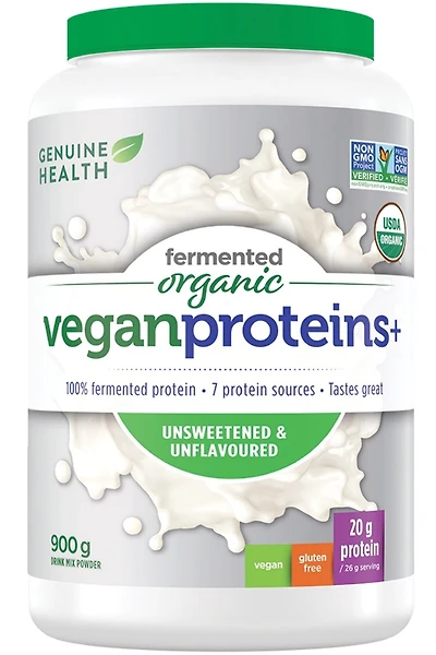 GENUINE HEALTH Fermented Organic Vegan Protein (Unflavoured - 900 g)