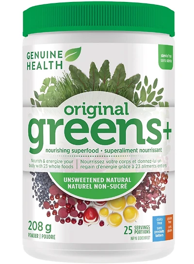 GENUINE HEALTH Greens+ Original (Unsweetened Natural - 25 servings)