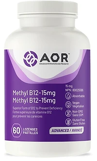 AOR Methyl B12 (15 mg - 60 lozenges)