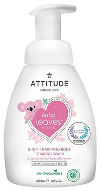 ATTITUDE 2in1 Foaming Wash Fragrance Free  (295 ml)