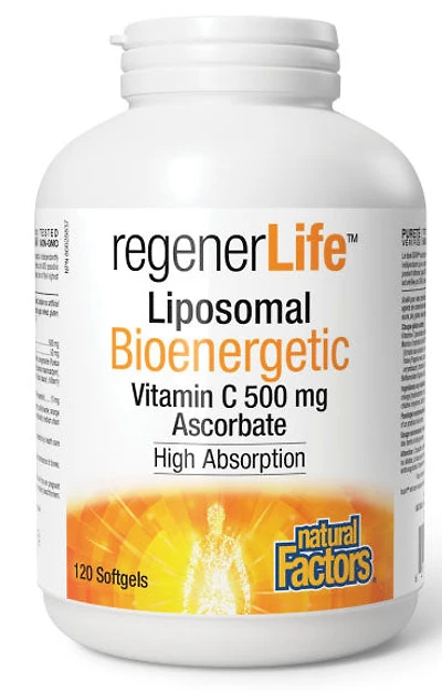 NATURAL FACTORS regenerlife Liposomal Bioenergetic C (120 sgels)