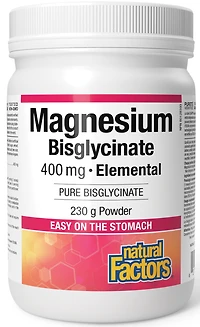 NATURAL FACTORS Magnesium Bisglycinate 400 mg Powder