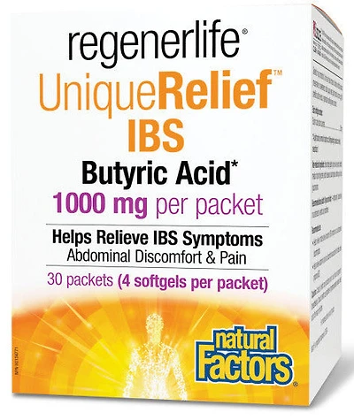 NATURAL FACTORS - Regenerlife UniqueRelief IBS Butyric Acid (1000 mg - 30 packets)