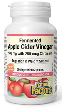 NATURAL FACTORS Fermented Apple Cider Vinegar (90 veg caps)